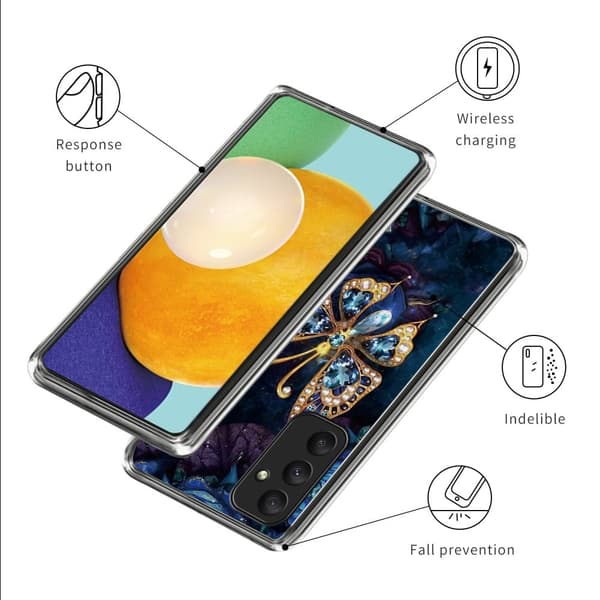 Deco Samsung Galaxy A55 kotelot - Koruja Perhonen Blue