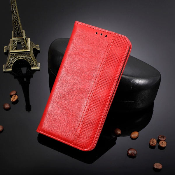 Bofink Vintage OnePlus 9RT 5G Læder Etui - Rød Red