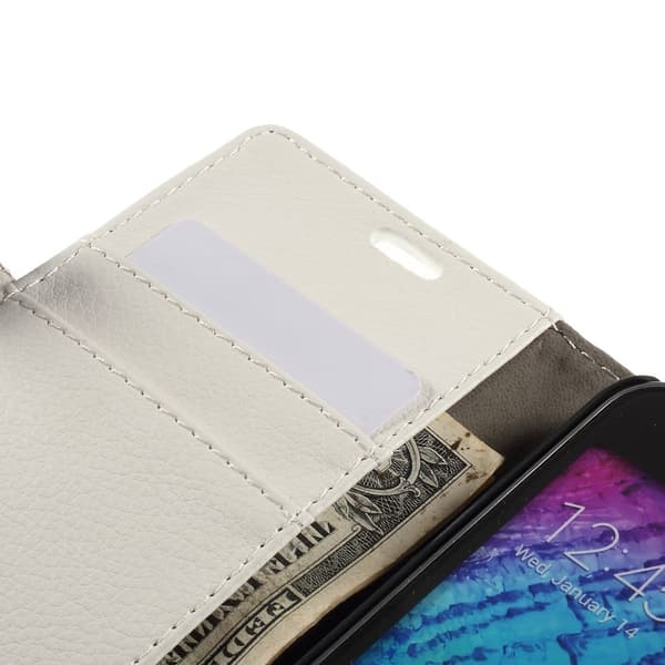Mankell Samsung Galaxy J1 Lær Etui Med Kort Holder - Hvit White