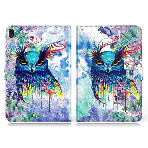 Lenovo Tab E10 kuvio nahkainen flip case - Värillinen Kotka Multicolor