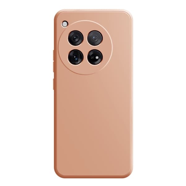 Mikrofiberforet blødt gummi OnePlus 12 cover - Lyserød Pink