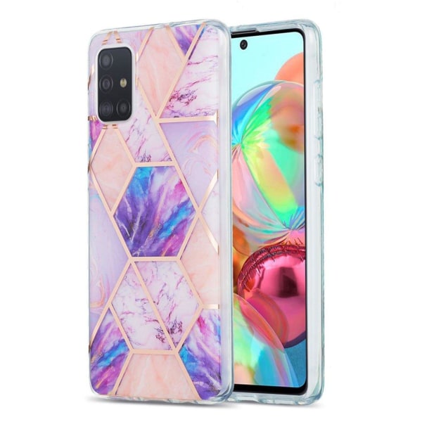 Marble design Samsung Galaxy A71 kotelot - Vaaleanvioletti Purple