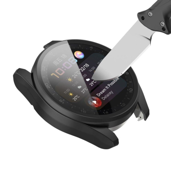 Huawei Watch 3 Pro TPU cover + tempered glass - Silver Silvergrå