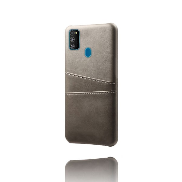 Dual Card Samsung Galaxy M30s kotelot - Harmaa Silver grey