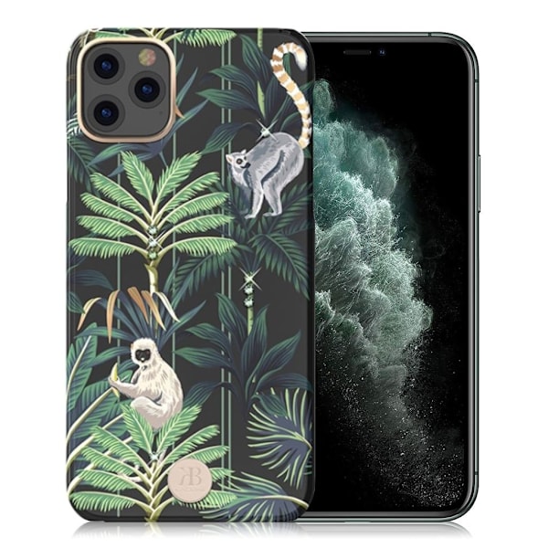 Kingxbar iPhone 11 Pro Max Blossom Swarovski Etui - Gibbon Multicolor