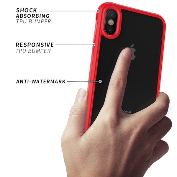 LEEU DESIGN iPhone XS antistød etui - Rød Red