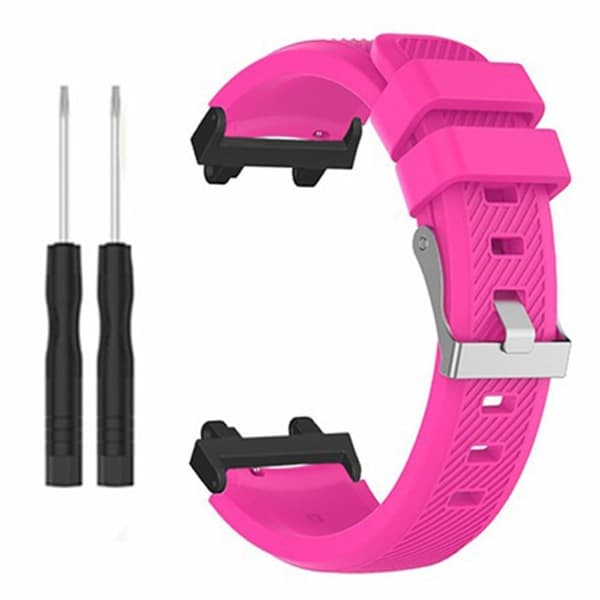 Huami Amazfit Active Edge A2212 Watch Band Twill Texture Silicone Strap Replacement - Rose Pink