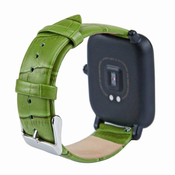 Samsung Galaxy Watch Active 20mm äkta klockarmband med krokodil - Grön Grön