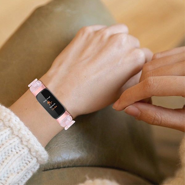 Fitbit Luxe urrem i resin-stil - Lyserød Pink