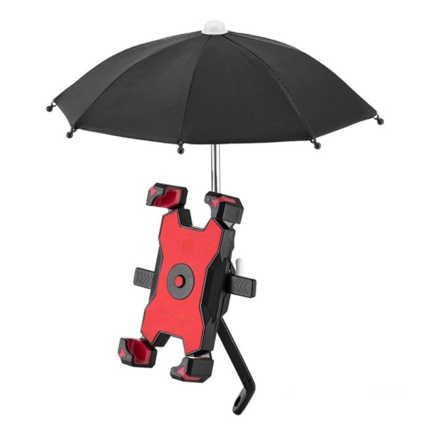 Universal rotatable bicycle phone mount with mini sunshade umbre Red