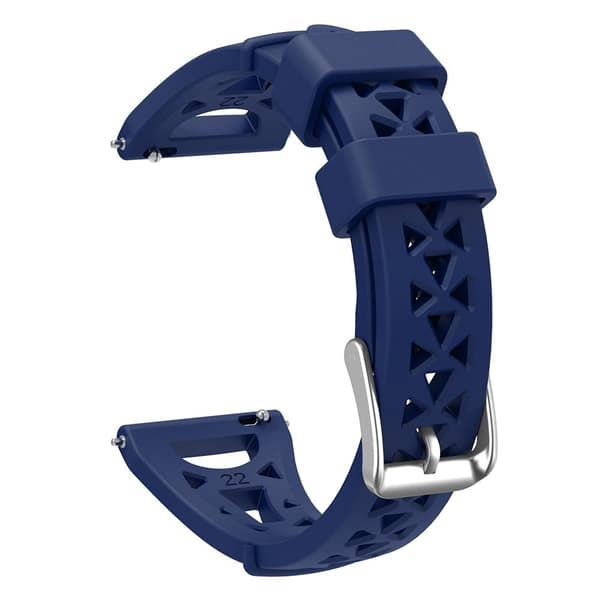 20 mm universal klokkerem i silikon med tårndesign - Midnattsblå Blue