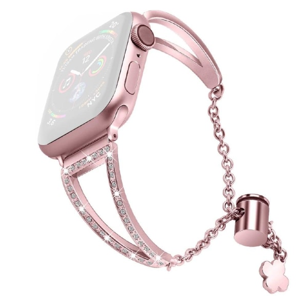 Apple Watch Series 8 (41mm) cool urrem med rhinestone-dekor - Ly Pink