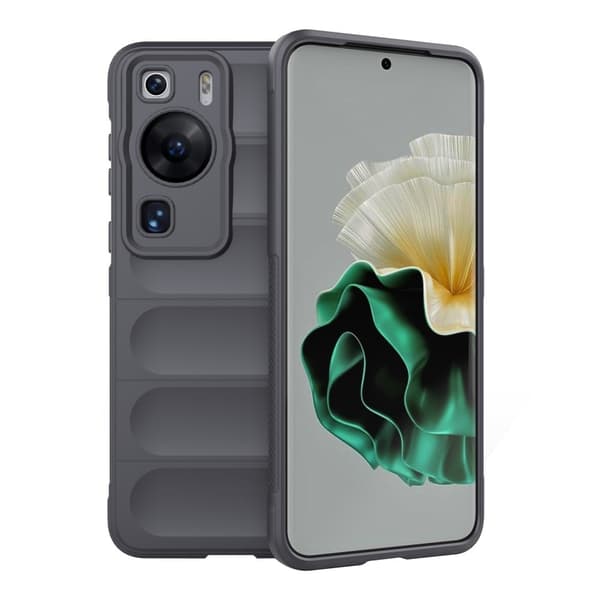 Deksel med mykt grep for Huawei P60 - Mørkegrå Silver grey