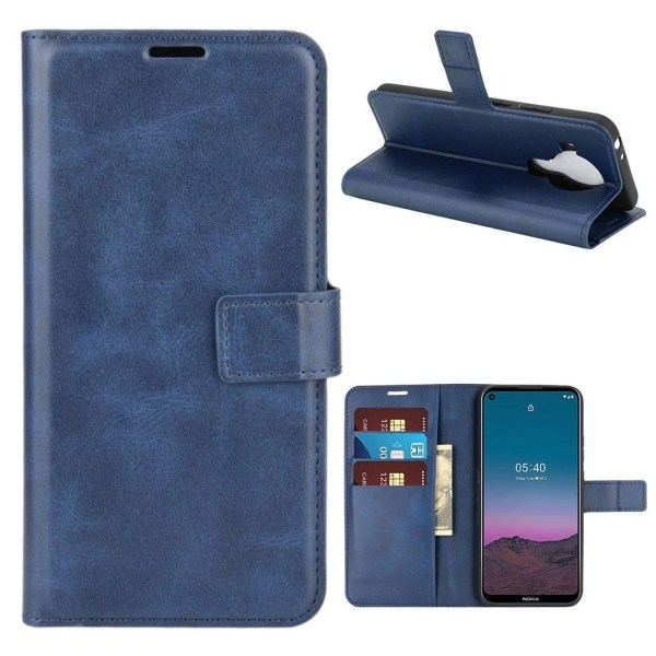 Wallet-style Læder Etui til Nokia 5.4 - Blå Blue