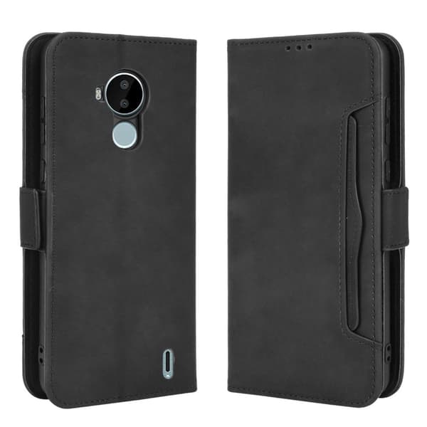 Moderni Nahkalaukku For Nokia C30 - Musta Black
