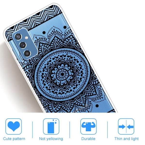 Deco Samsung Galaxy M52 5G Etui - Mandala Blomst Black