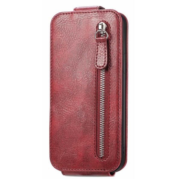 Vertical Flip Phone Suojakotelo With Zipper For Nothing Phone (1) - Punainen Red