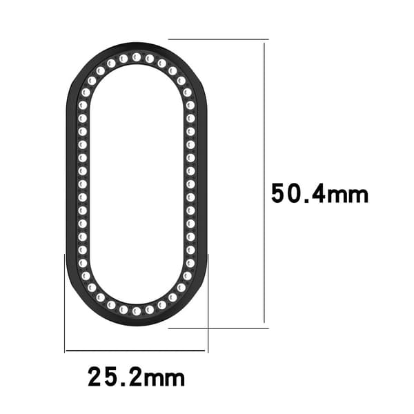 Xiaomi Mi Band 9 / 9 NFC Rhinestone Decor Hollow-Out Deksel Bump Resistant Watch Frame Case - Sølv Silver grey