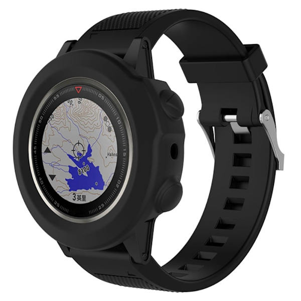 Garmin Fenix 5X / 5X Plus silikonisuojus - Musta Black
