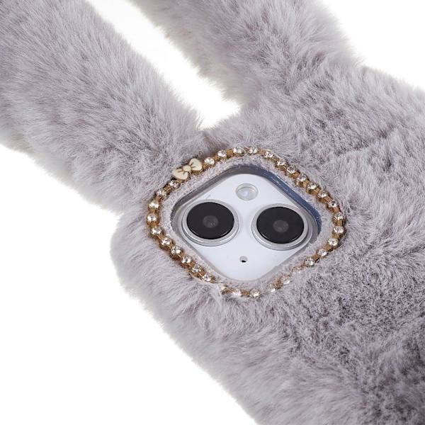 Bunny iPhone 14 Suojakuori - Vaalean Harmaa Silver grey