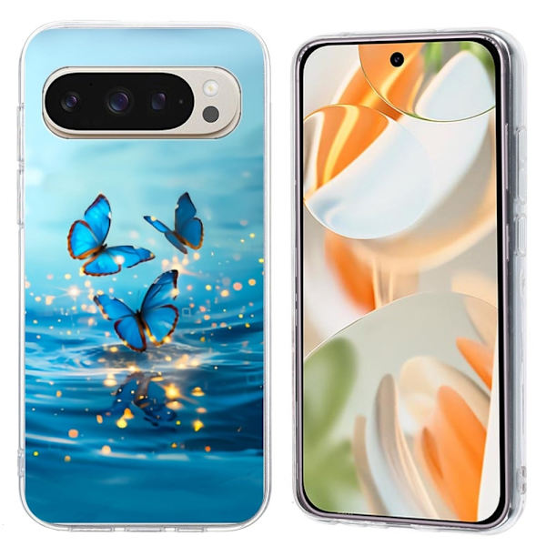 Vibe Google Pixel 9 Pro XL cover - Blå Sommerfugl Blue