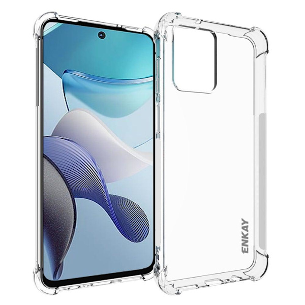 ENKAY klart faldsikkert etui til Motorola Moto G53 Transparent