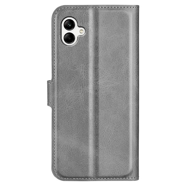 Læderetui med Pung til Samsung Galaxy A04 - Grå Silver grey