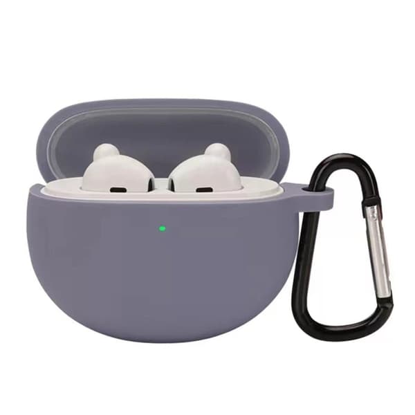 Oppo Enco Air silikonikotelo avaimenperällä - Harmaa / Sininen Silver grey