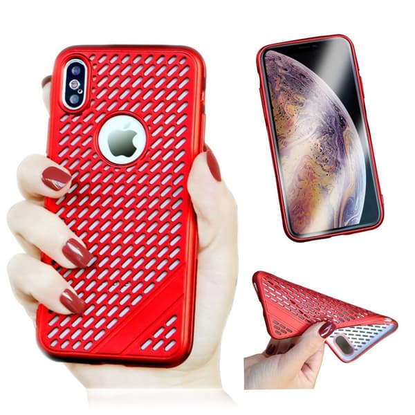 iPhone 9 Plus mobilskal silikon diamantmönstrat 3Dmönster - Färgrik fjäril Röd