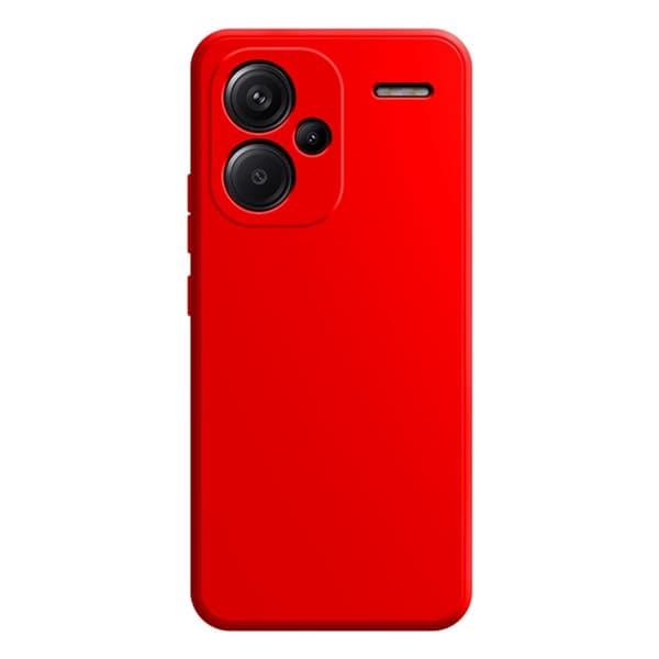 Mikrofiberfôret deksel i mykt gummi for Xiaomi Redmi Note 13 Pro Plus - Rød Red