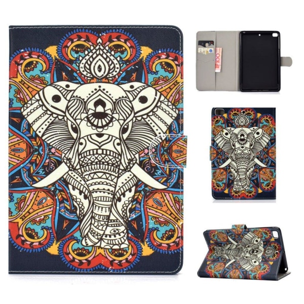 iPad Mini (2019) pattern leather case - Elephant multifärg