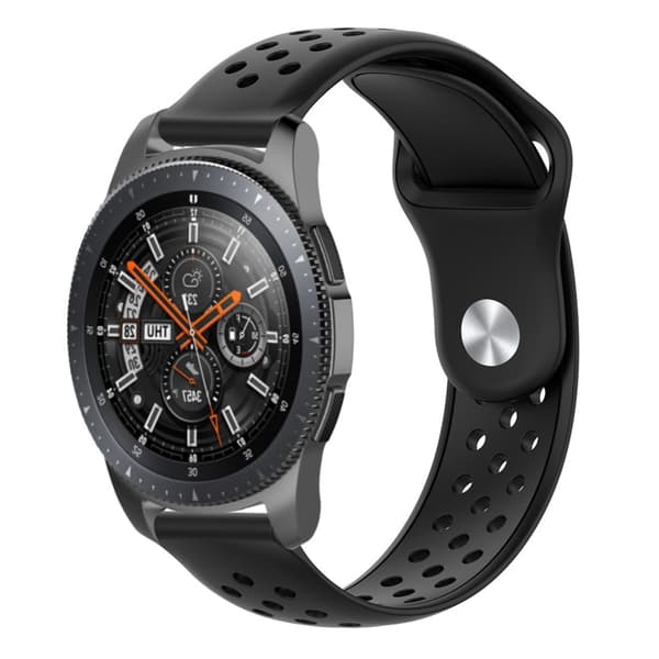 22mm Samsung Galaxy Watch (46mm) silikon se bandet - Sort Black