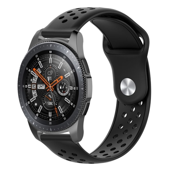 22mm Samsung Galaxy Watch (46mm) silikone Urrem - Sort Black