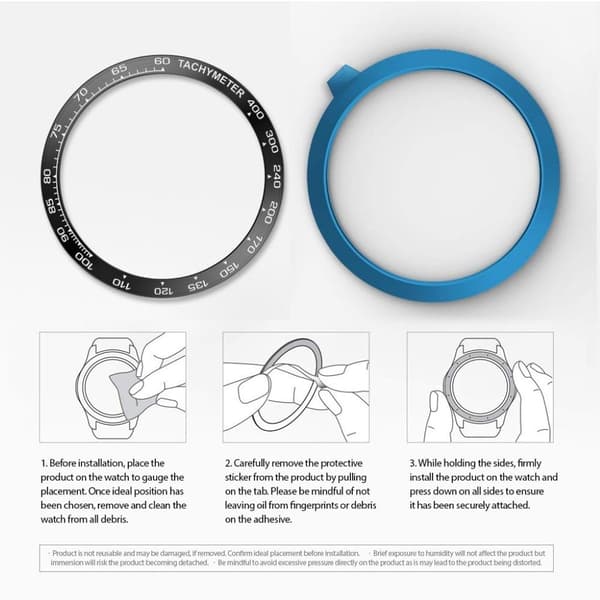 Samsung Gear S3 Frontier Stilfuldt metal watch Ramme - Sort / Hvid Black