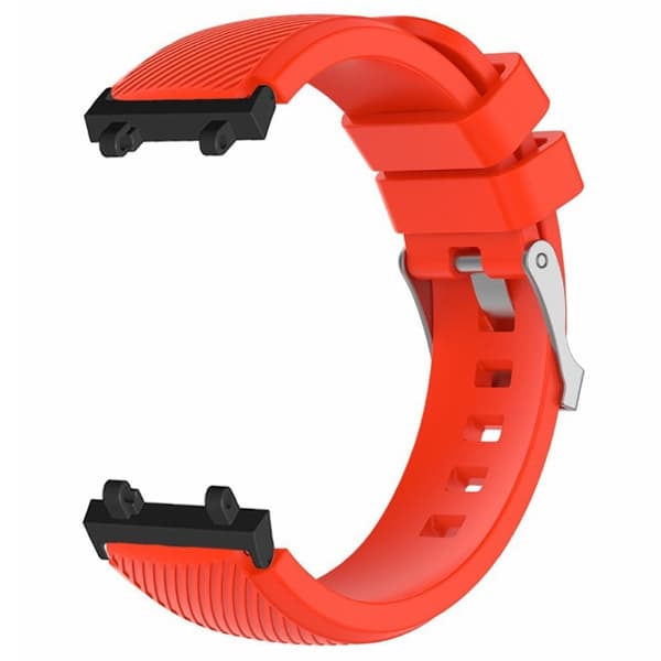 Huami Amazfit Active Edge A2212 Watch Band Twill Texture Silicone Strap Replacement - Rød Red