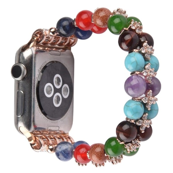 Apple Watch (45mm) rhinestone décor bead watch strap - Rose Gold Rosa