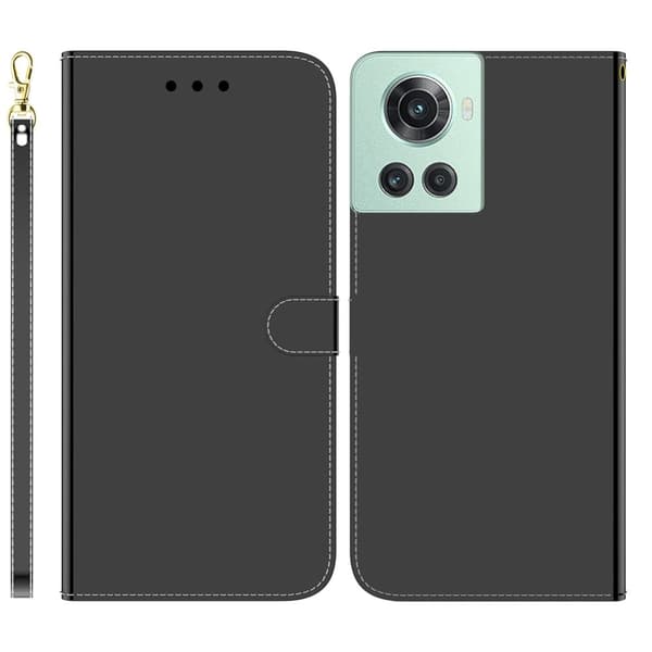 Mirror OnePlus 10R / OnePlus Ace flip-etui - Svart Black
