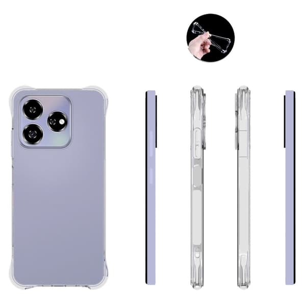 Erittäin ohut läpinäkyvä kotelo ZTE Axon 60 Transparent