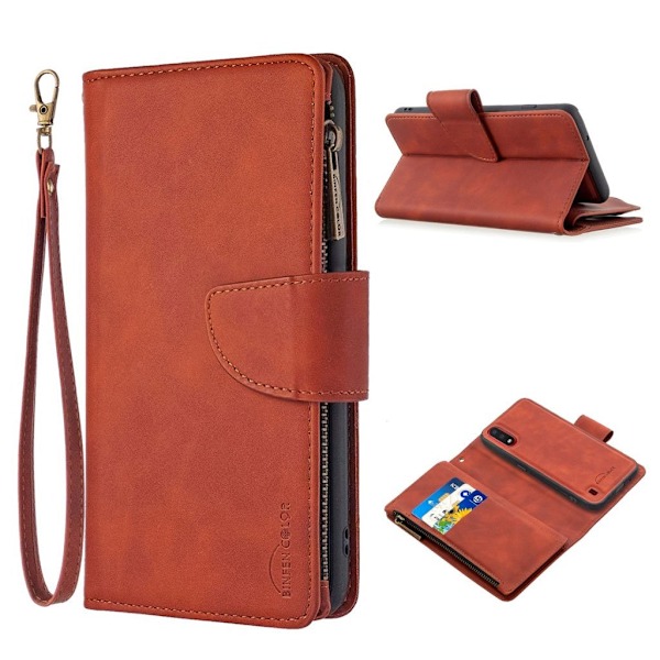 Premium Wallet Samsung Galaxy A01 kotelot - Ruskea Brown
