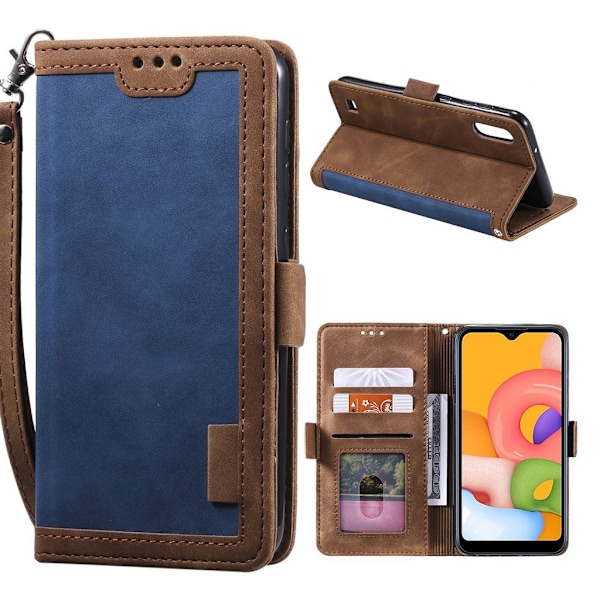 Surburbian Samsung Galaxy A01 flip etui - Mørkeblå Blue