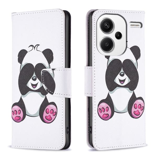 Wonderland Xiaomi Redmi Note 13 Pro Plus flip etui - Panda White