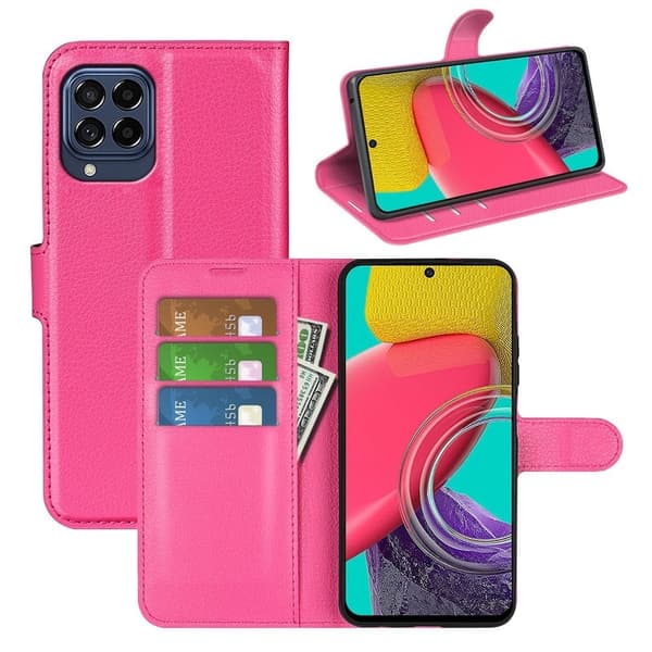 Classic Samsung Galaxy M53 5G flip etui - Rose Pink