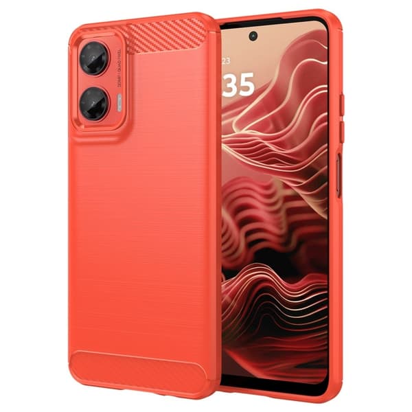 Carbon Flex Motorola Moto G35 skal - Röd Röd