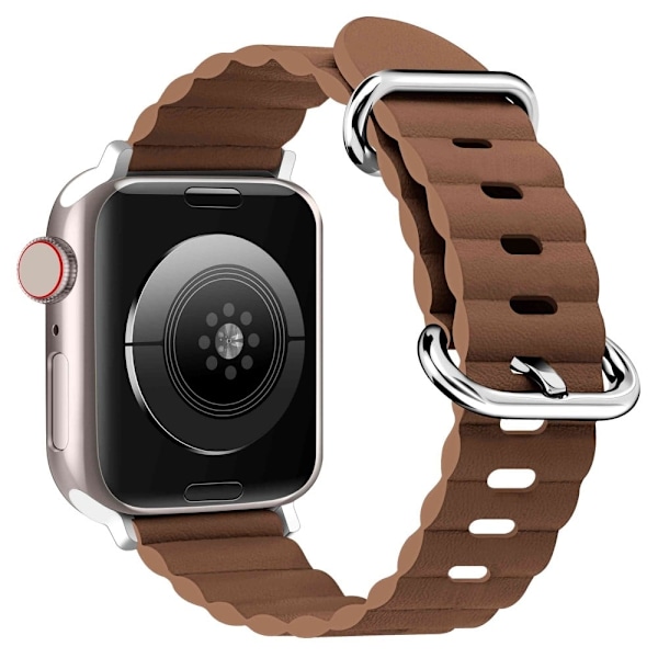 Apple Watch Series 8 (41mm) klockarmband i äkta läder - Brun Brun