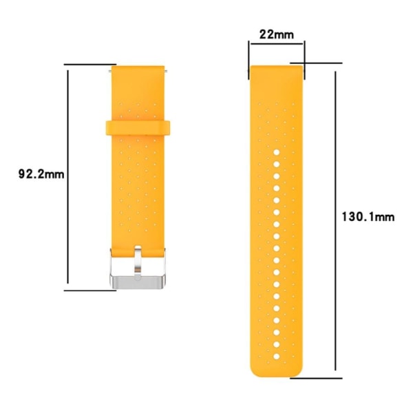 Polar Grit X / Vantage M / M2 åndbar silikone urrem - Gul Yellow