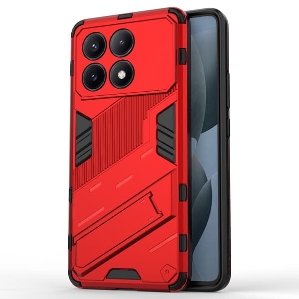 Støtsikkert hybriddeksel med et moderne preg for Xiaomi Redmi K70E - Rød Red