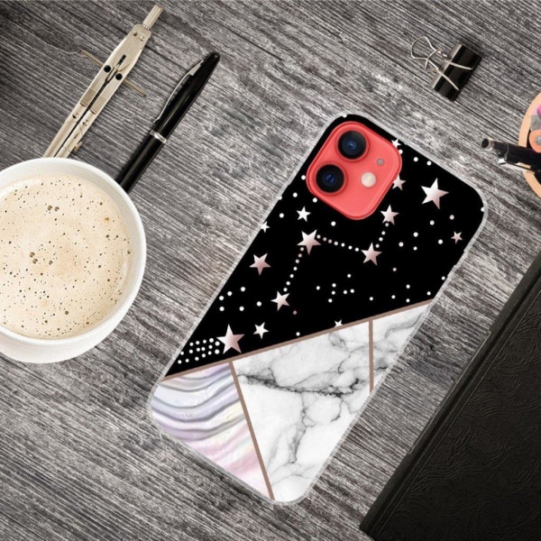 Marble design iPhone 12 Mini cover - Konstellation Marmor Flise White