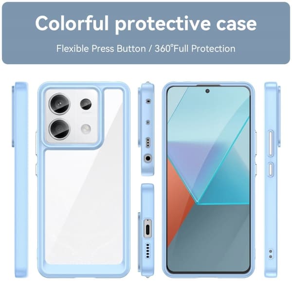 Xiaomi Redmi Note 13 Pro 5G  / Xiaomi Poco X6 smart akryldeksel - Blå Blue