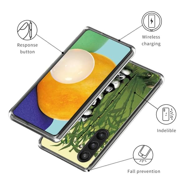 Deco Samsung Galaxy S23 FE deksel - Stabling Av Pandaer Green