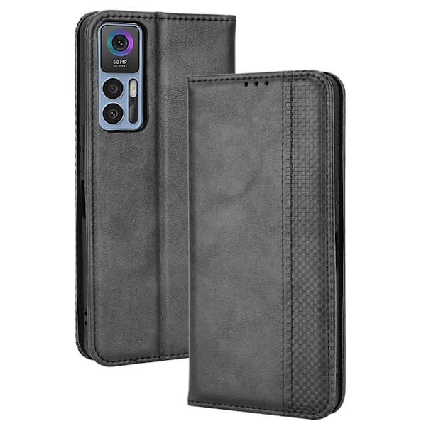 Bofink Vintage TCL 30 5G / TCL 30 / TCL 30 Plus nahkakotelo - Musta Black